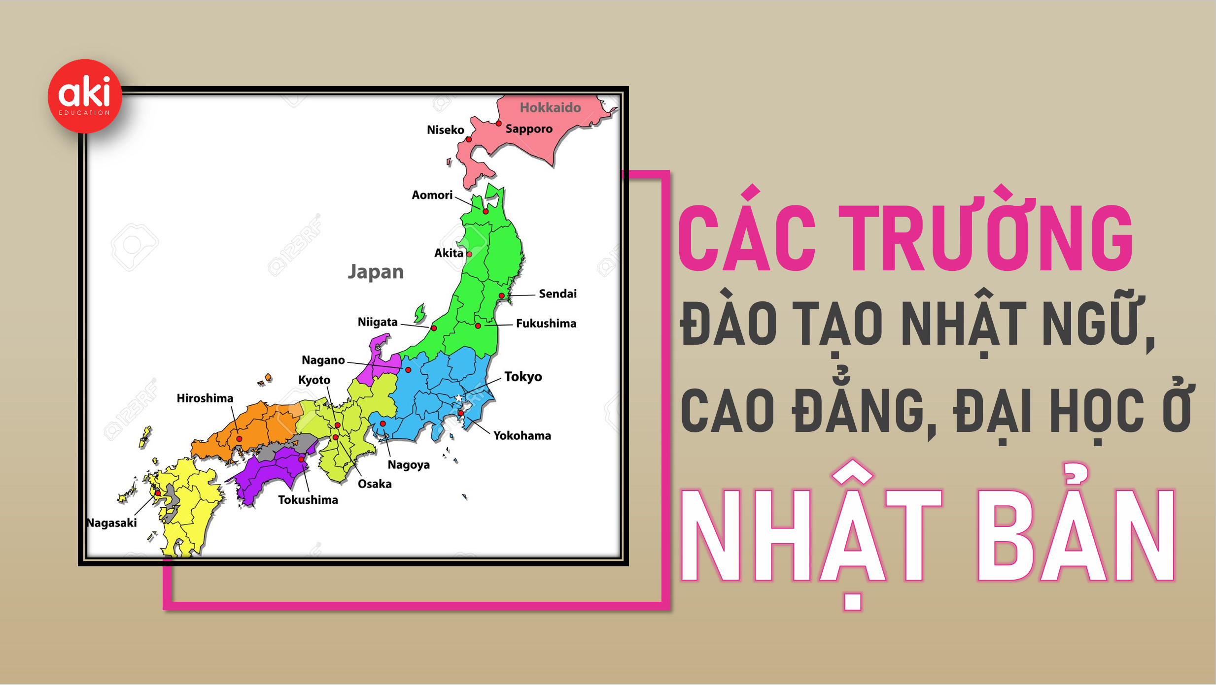 Danh sách các trường Nhật ngữ, Đại học, Cao đẳng ở Nhật Bản