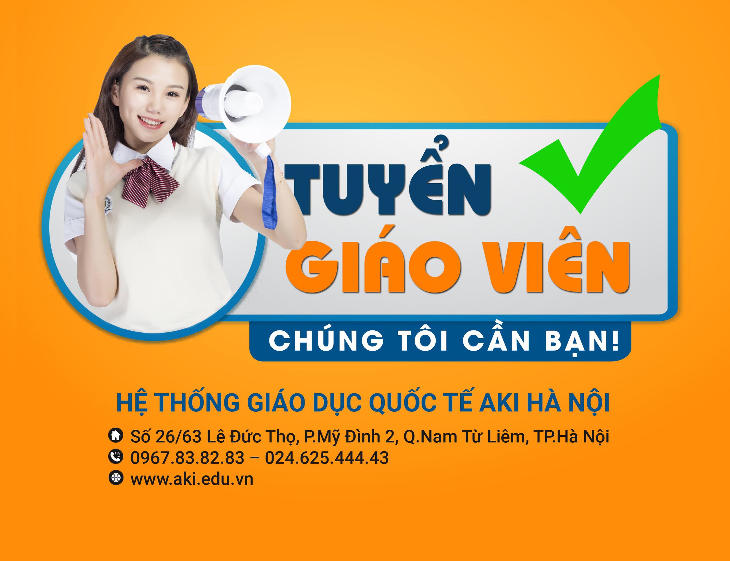 Tuyển giáo viên giảng dạy ngoại ngữ: Tiếng Anh - Trung - Nhật - Hàn